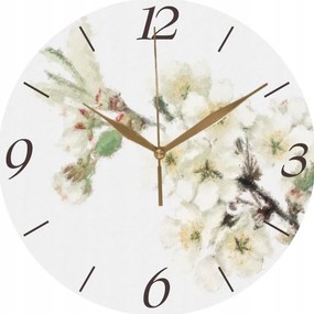 Falióra dekoratív csendes mechanizmus Virágok vászon 35 cm