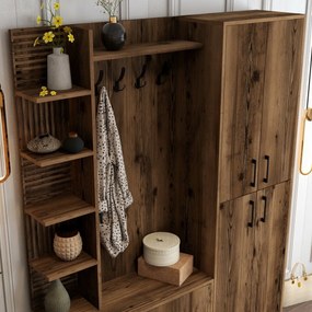 Függesztő akasztó, cipőpolc, polcok és szekrényViyana Walnut