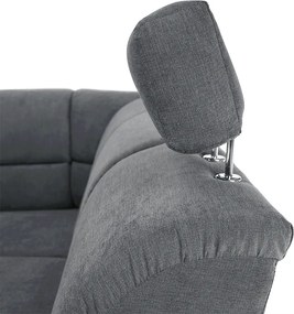 Kinyitható ülőgarnitúra, szürke szövet, jobbos, SANTIAGO