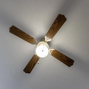 ZEVENTI - Mennyezeti ventilátor NAVAGIO 1xE27/60W/230V barna