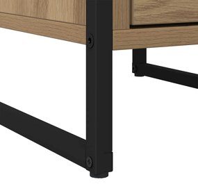 vidaXL Éjjeli asztal fiókkal Művészi tölgy 39,5 x 30 x 50 cm Faanyag