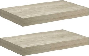 vidaXL 2 db tölgyszínű MDF lebegő fali polc 40 x 23 x 3,8 cm