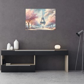 Üveg kép – Tavasz Párizsban (70x50 cm)