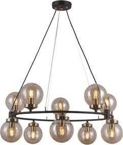 Italux modern függeszték galvez antik bronz borostyán matt fekete itxpnd-28622-10a