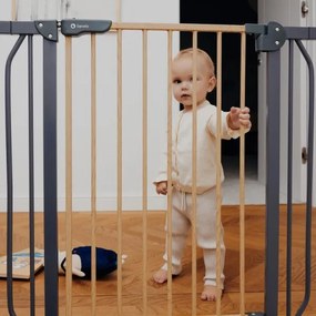 Lionelo - Biztonsági korlát TRUUS SLIM fekete/bézs