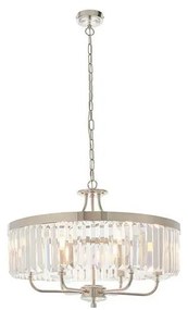 Endon 90263 - Láncos csillár CHESTERFIELD 6xE14/6W/230V átm. 55 cm fényes króm