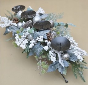 Karácsonyi gyertyatartó, ünnepi asztaldísz, karácsonyi dekoráció