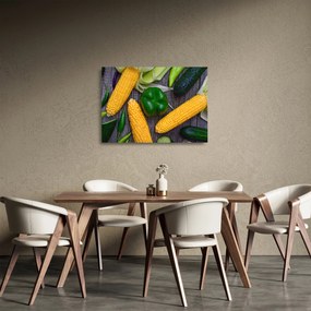 Zöldség képe (üvegen) (70x50 cm)
