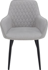 Design fotel, világosszürke/fekete, OSKOR