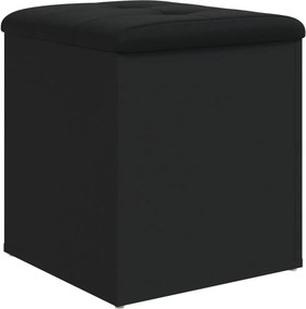 vidaXL fekete szerelt fa tárolópad 42 x 42 x 45 cm