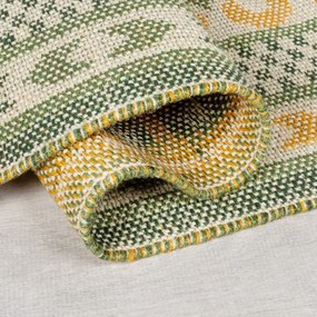 Zöld jutakeverék szőnyeg 160x230 cm Mara Jute Border – Flair Rugs