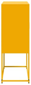 mustársárga acél magasszekrény 68,5 x 38,5 x 107 cm