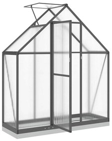 antracitszürke alumínium melegház alapvázzal 169 x 58 x 202 cm
