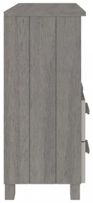 HAMAR világosszürke tömör fenyőfa tálalószekrény 85x35x80 cm