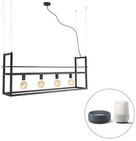 Okos lógólámpa fekete polccal, nagy, 4-lámpás, Wi-Fi-vel, G95 - Cage Rack