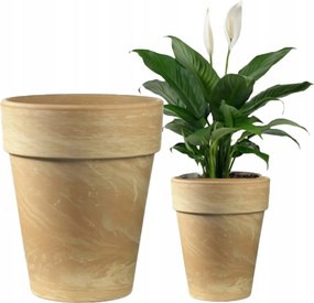 Kerti kaspó kerek terrakotta dísz 44 x 52 cm