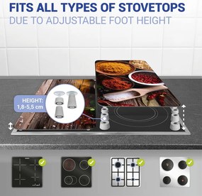 Edzett üveg tűzhely fedőlap szett 2 db-os 30x52 cm Spices – Wenko