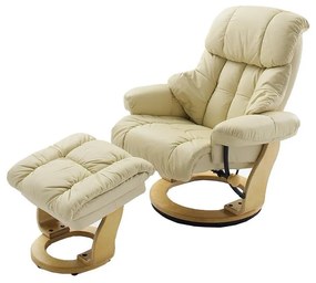 Állítható fotel HABI krémszínű/natúr tölgy