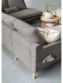 Szürke kinyitható sarokkanapé (jobb oldali-U alakú) Charming Charlie – Miuform