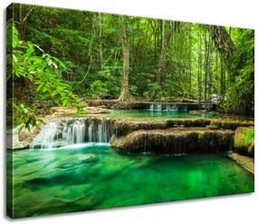 Gario Vászonkép Erawan vízesés Thaiföldön Méretek: 60 x 40 cm