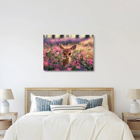 Üveg kép - Aranyos őzike (70x50 cm)