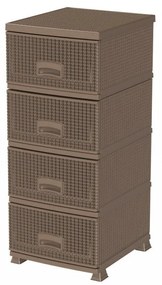 Aldotrade RETRO NEW komód 4 fiókkal, barna