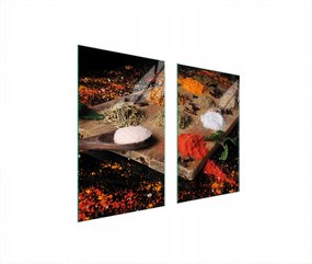 Üveg Tűzhelyvédő Főzőlap 75x52 Fűszerek Edzett Üveg