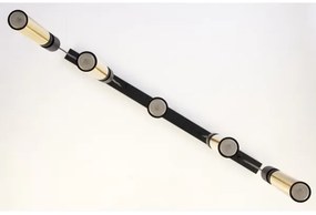 Jupiter 2012 - Csillár zsinóron ALAS 5xGU10/10W/230V fekete/arany