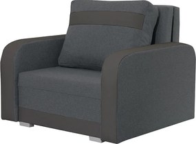 KONRAD fotelágy Sötétszürke/fekete