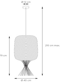 Lucide 03436/40/33 - Csillár zsinóron GARVE 1xE27/40W/230V zöld