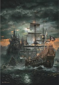 Kalózhajó Haunted Seas 1500 db-os Compact puzzle Clementoni