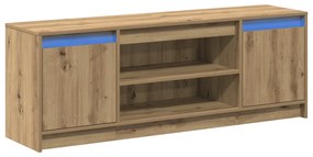 TV Szekrény LED világítással Artisan Tölgy 139,5x34x50 cm, Műszakilag Készült Fából