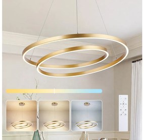 Brilagi-LED Dimmelhető kábeles függeszték TWISTER LED/75W/230V Ø 70 cm arany +távirányító