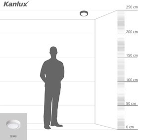 KANLUX 28948 CARSA Kerek Mennyezeti Lámpa IP65