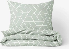 Goldea pamut ágyneműhuzat - mozaik minta, zsálya alapon 240 x 220 és 2db 70 x 90 cm