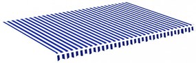 kék és fehér csere napellenző ponyva 5 x 3,5 m