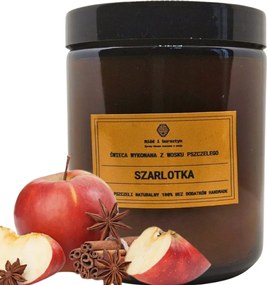 Illatos gyertya sötét tégelyben Méhviasz Almás Pite illattal 250ml