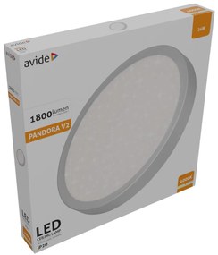 Avide LED Mennyezeti Lámpa Pandora V2 Csillagos Ezüst 24W 380*50mm NW 4000K