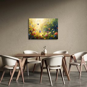 Kép - Tavaszi virágos rét, festmény (70x50 cm)