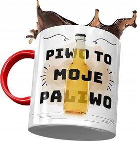 Bögre Piros Vicces Sör Az Én Üzemanyagom Nyomtatott Fotóval