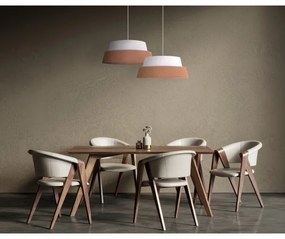 Duolla - Csillár zsinóron GALAXY 1xE27/15W/230V átm. 50 cm barna/fehér