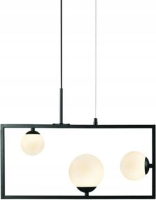 Aca Lighting függőlámpa 3XG9 Quadro fekete fém fehér 54X12X120CM OD91