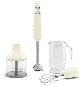 SMEG botmixer HBF03 tartozékokkal, 700W, krém - Smeg
