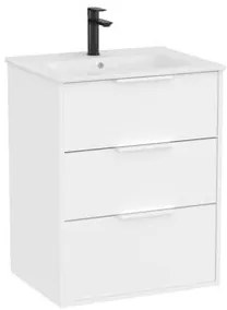 Fürdőszobai szekrény mosdóval Roca Optica 60x75,7x45,5 cm fehér matt OPT603ZBM