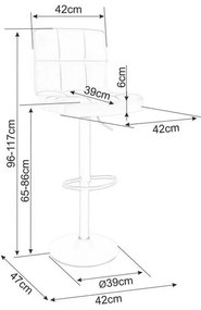 Amo Velvet bárszék, bézs