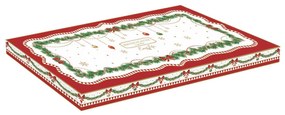 Karácsonyi porcelán asztali kínáló tál díszdobozban Magie de Noel