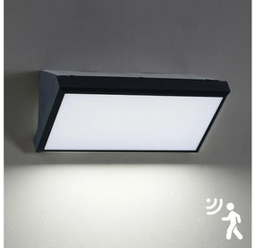 Brilagi - Kültéri LED fali lámpa TRIANGLE LED/20W/230V fekete, érzékelővel