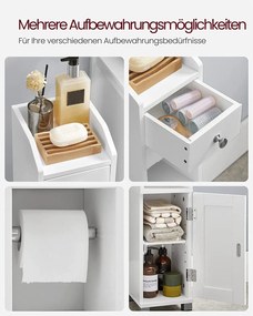 Fürdőszoba szekrény, 20 x 76,7 x 18 cm, fehér