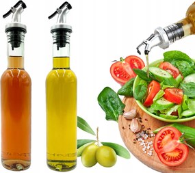 Üvegpalack Kiöntővel Olívaolaj Adagoló Ecet Szett 2 db