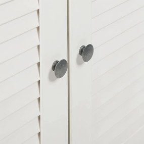 WC Szekrény polcokkal VIGO Fehér 60 x 27 x 161 cm Tömör fenyőfa